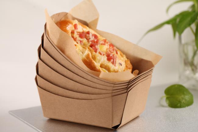 115Ãâ75Ãâ55mm Kraft Paper Case product view showing the baking paper case design and dimensions