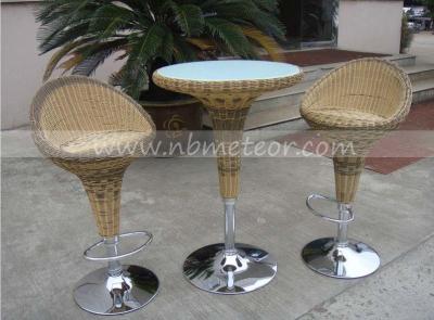 China Store And High Back Rattan Dining Table with Aluminum Frame for Your Requirements for sale