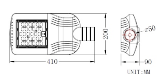 Outdoor 30w 60w Led Street Lamp IP65 2700-6500K For urban Road Link street Lighting