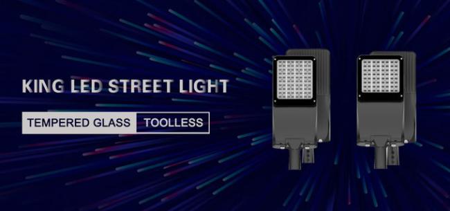 Tempered Glass cover LED Street lights Meanwell Driver 50000 Hrs Lifespan 0