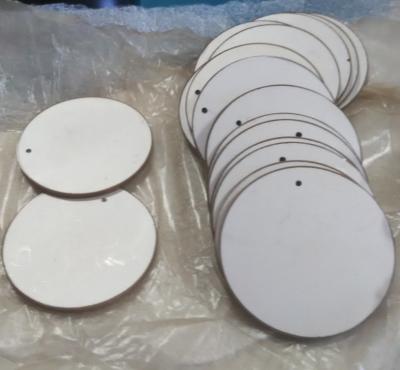 China Round Or Ring Shape 240pf Piezo Ceramic Plate P8 Or P4 for sale