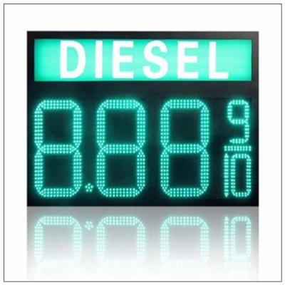 China Front Access Green LED Moving Message Display for Gas Station Oil Price for sale