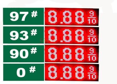 China 8.889 4 Digits 7 Segment LED Moving Message Display , Led Gas Price Sign for sale