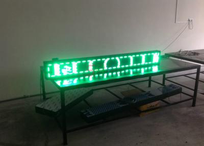 China High Brightness Trivision LED Text Display / outdoor led message boards P10 Single Green for sale