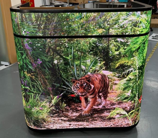 GOB P1.86 LED Display in exhibition setting