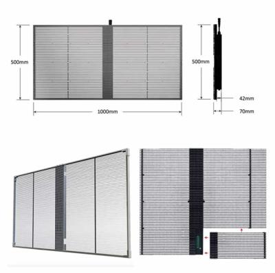 Chine P3.81 - 7.82mm Frameless LED Mesh Screen Transparent Outdoor For Glass Window à vendre