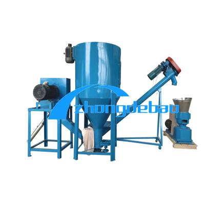 China 1000kg/H Chicken Food Processing Machine 1-10mm Mini Cattle Feed Machine Plant for sale