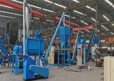 China 1t/h, 2t/h flat die animal feed production line for chicken feed cattle goat rabbit poultry feed pellet production line en venta
