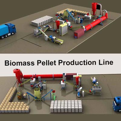 China 1T/H -5T/H Complete Wood Biomass Pellet Production Line Fire Pellet Making Machine for sale