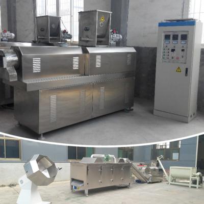 China 200~500kg/h Twin Screw Dry Pet Food Extruder Dry Type Fish Feed Extruder Price for sale