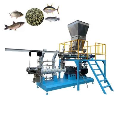 China Twin Screw Floating Fish Feed Extruder Machine Aquatic Animal Feed Extruder en venta