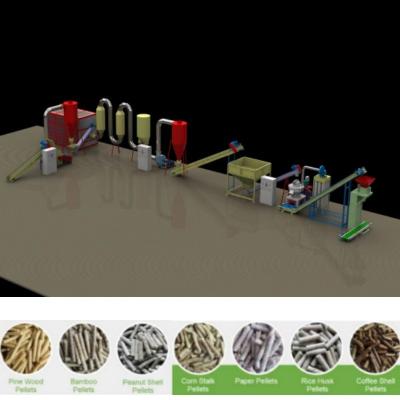 China 1TPH Biomass Pellet Press Machine Granulator Making Wood Pellets Machine for sale