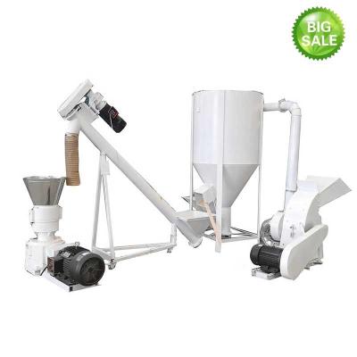 China 1 Ton Per Hour Feed Pellet Mill Poultry Animal Feed Pellet Production Line en venta