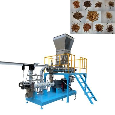China Twin Screw Floating Fish Feed Extruder Machine Wet Type Fish Feeder Machine Line for sale