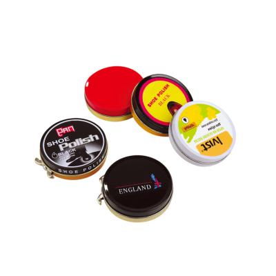 China Round Metal Storage Containers Shoe Polish Tin With Different Versions for sale