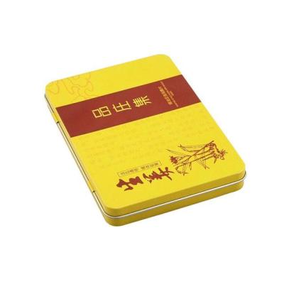 China Tinplated Cigar Tin Box with Lid , CYMK Printed Outside Airtight Tin Box for sale