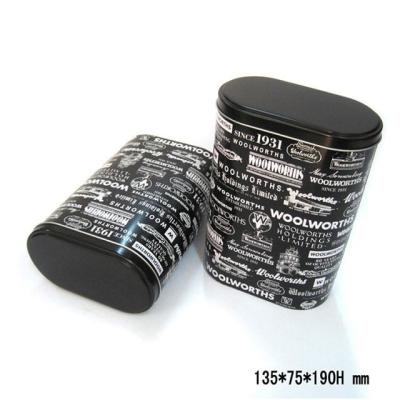 China Recipientes brancos e pretos do estilo novo da lata dos doces/recipientes pequenos ISO90001 da lata: 2008 à venda