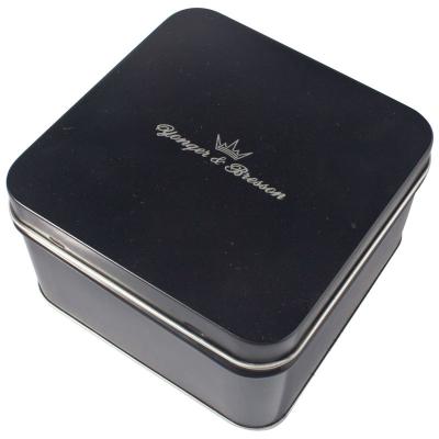 China Empty Gift Tin With Black Color Printed ,Watch Packaging Box ,Looks Graceful And Great for sale