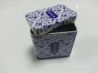 China Caja azul y blanca de la porcelana con la cubierta, almacenamiento del té/regalo embalado en venta