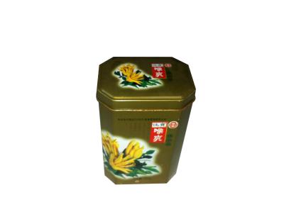 China Irregular Painted Tea Tin Containers For Candy / Medicine / Mint Drying for sale