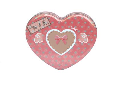 Chine Boîte de bidon de chocolat de forme de coeur, petite caisse de bidon, boîte en fer blanc en métal, récipient de bidon à vendre