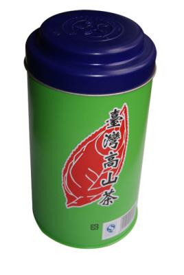 China High Mountain Tinplate Tin Tea Canisters , Paper Insert Metal Caddy for sale