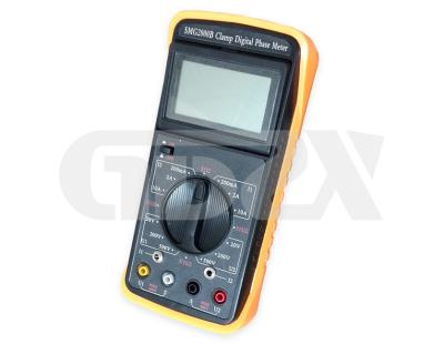 China Double Clamp Digital Phase Meter , Portable Power Quality Analyser High Resolution for sale