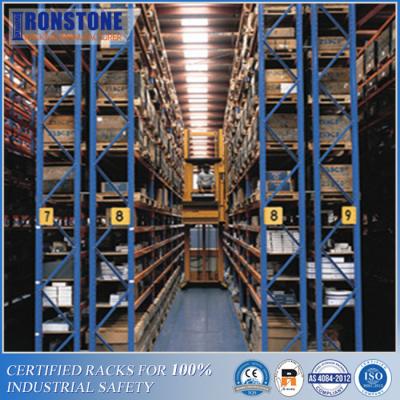 China Compact Very Narrow Aisle Industrial Racking For Warehouse Storage for sale