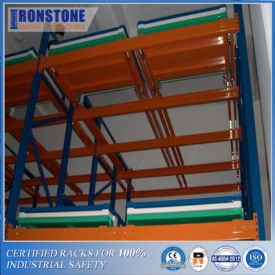 China Solid And Robust Construction Push Back Pallet Rack System for sale