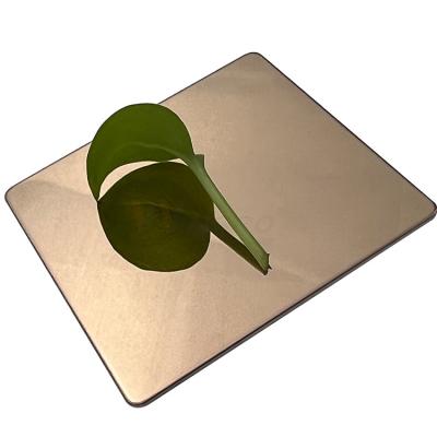 China Super Mirror AISI 304 304L Rose Gold Decorative Stainless Steel Sheet Metal for sale