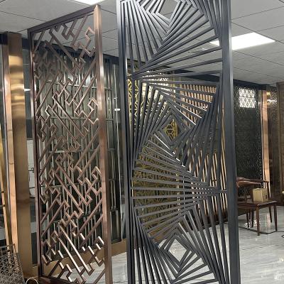 China High End Wall Art Stainless Steel Divider Screen Partition For Bedroom Design for sale