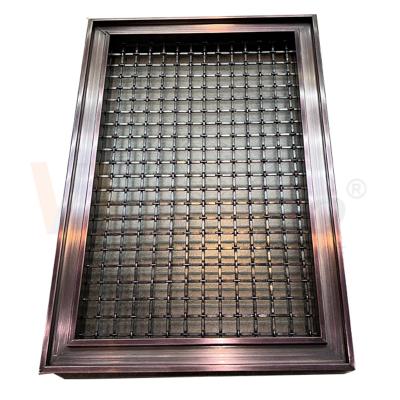 China Alambre decorativo de acero inoxidable Mesh Panels 201 del color del café grado 304 316 en venta