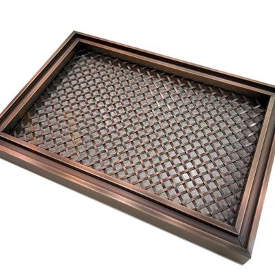 China Pantalla tejida de acero inoxidable ornamental de bronce roja 201 grado 304 316 en venta