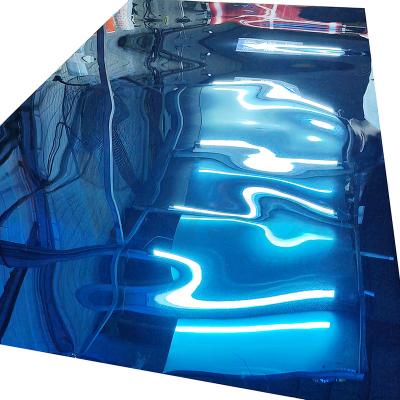 China 316 316L Grade Sapphire Blue 8K Super Mirror Stainless Steel Sheet 1000mmx2000mm for sale