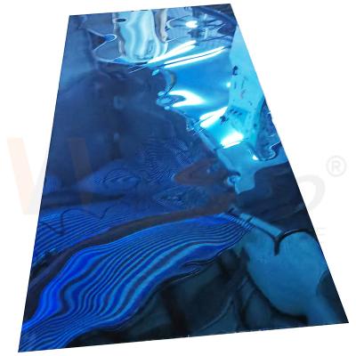 China 4ftx8ft Inox Metal Sheet 1220mmx2440mm SS 201 Blue Stainless Steel Plate 3.0mm Thickness for sale