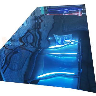 China Superfície do espelho Folha de aço inoxidável de cor azul 1250mmx2500mm Borda do moinho 201 Grau à venda