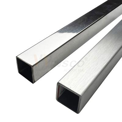 China SUS 201 304 316 20mmx20mm Size Stainless Steel Square Pipe 0.6mm-2.0mm Wall Thick Inox Tube Mirror Satin Surface à venda