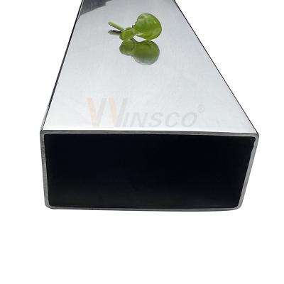 Chine 0.8mm-5.0mm Thickness Inox Flat Tube 100mmx50mm Large Size Stainless Steel Rectangular Pipe 201 304 316 Grade à vendre