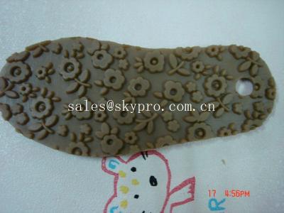 Китай Лист профессионального ботинка outsole TPR резинового единственный резиновый, картина цветка продается
