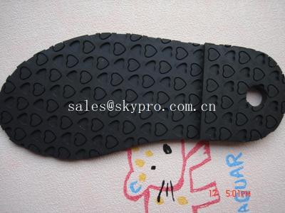 China Wear resistant TPR rubber boot sole / shoe outsole sheet , heart pattern for sale