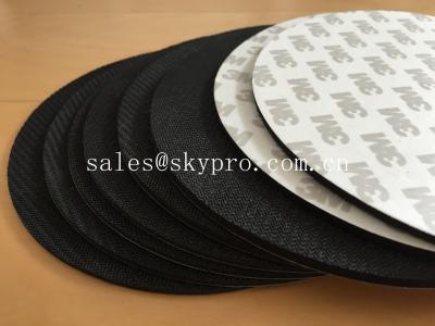 China Black natural foam Rubber mat with 3M adhesive backing for mouse pad and gasket for sale
