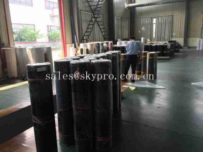 China Industrial Black Rubber Sheeting Roll Smooth Surface Self - Adhesive Rubber Matting Rolls for sale