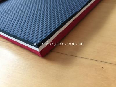 China Colorful Embossed Rubber Soling Sheet With SCR Neoprene Fabric , Elliptic Pattern for sale