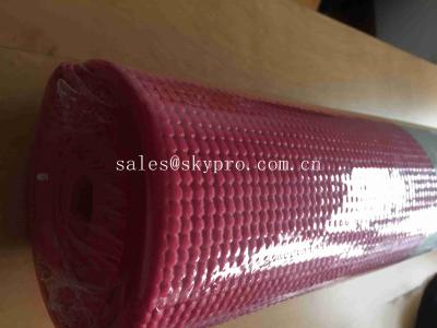 China Durable Custom Printed EVA Red Yoga Mat , Foam Rubber Sheets For Fitness Club for sale