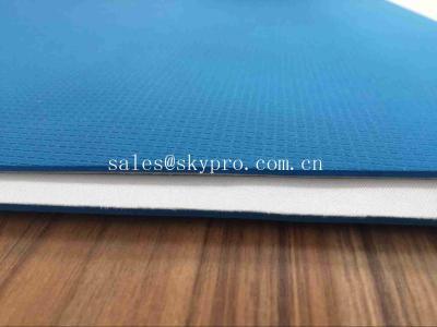 中国 4mmの友好的な厚く青い反スリップの適性のジュートの習慣によって印刷される練習洗濯できる防水ポリ塩化ビニールのヨガのマットEco 販売のため