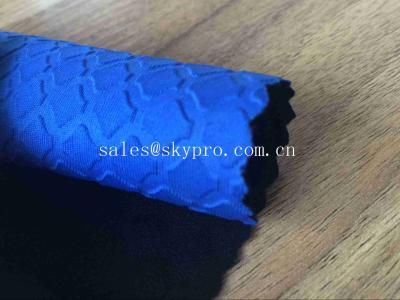 China Heat Resistant Blue Commercial Neoprene Fabric Roll 3mm Stability SBR Neoprene Polyester Jersey Fabric for sale