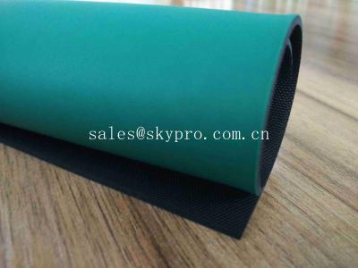 China Thin 2mm Green Workbench Table ESD Rubber Mats Natural Rubber Material For Production Line for sale