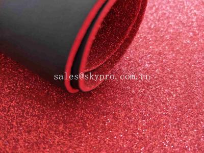 China Glitter Colored Foam Sheets Black PU Embossed For Die Cut Making , Logo OEM for sale