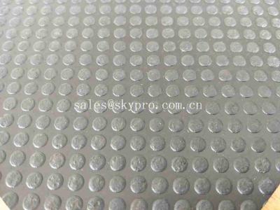 China Non - Slip Outdoor Rubber Mats With Dot Studed Pattern / Rubber Garage Mats for sale
