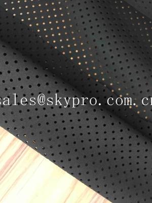 China Breathable SBR Neoprene Fabrics Foam Roll Super Thin Black Perforated Neoprene for sale